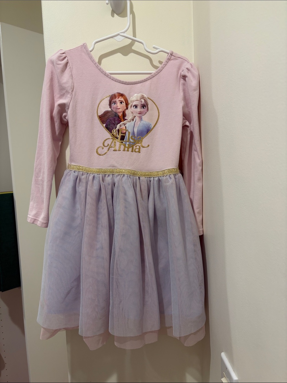 H&M Disney Elsa & Anna Princess Long Sleeve Dress